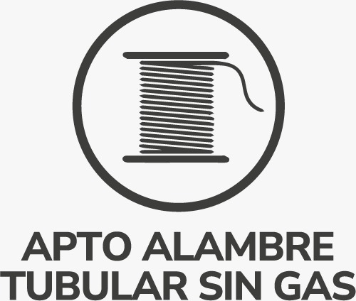 Apto alambre tubular sin Gas